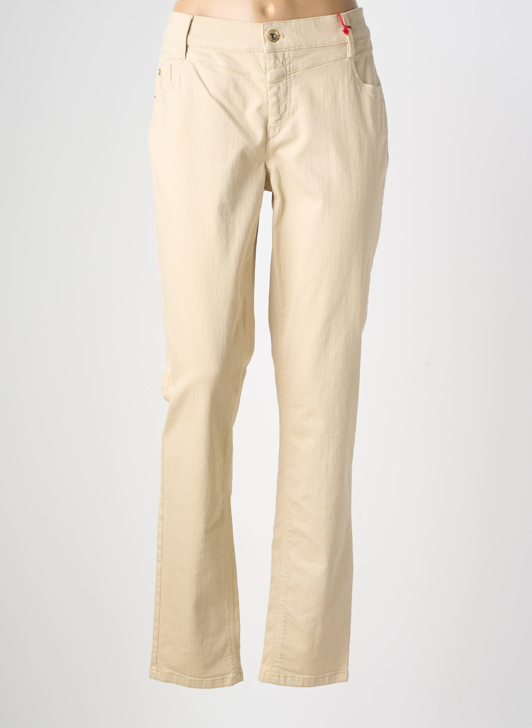 Jeans coupe droite stretch taille normale beige GARDEUR femme