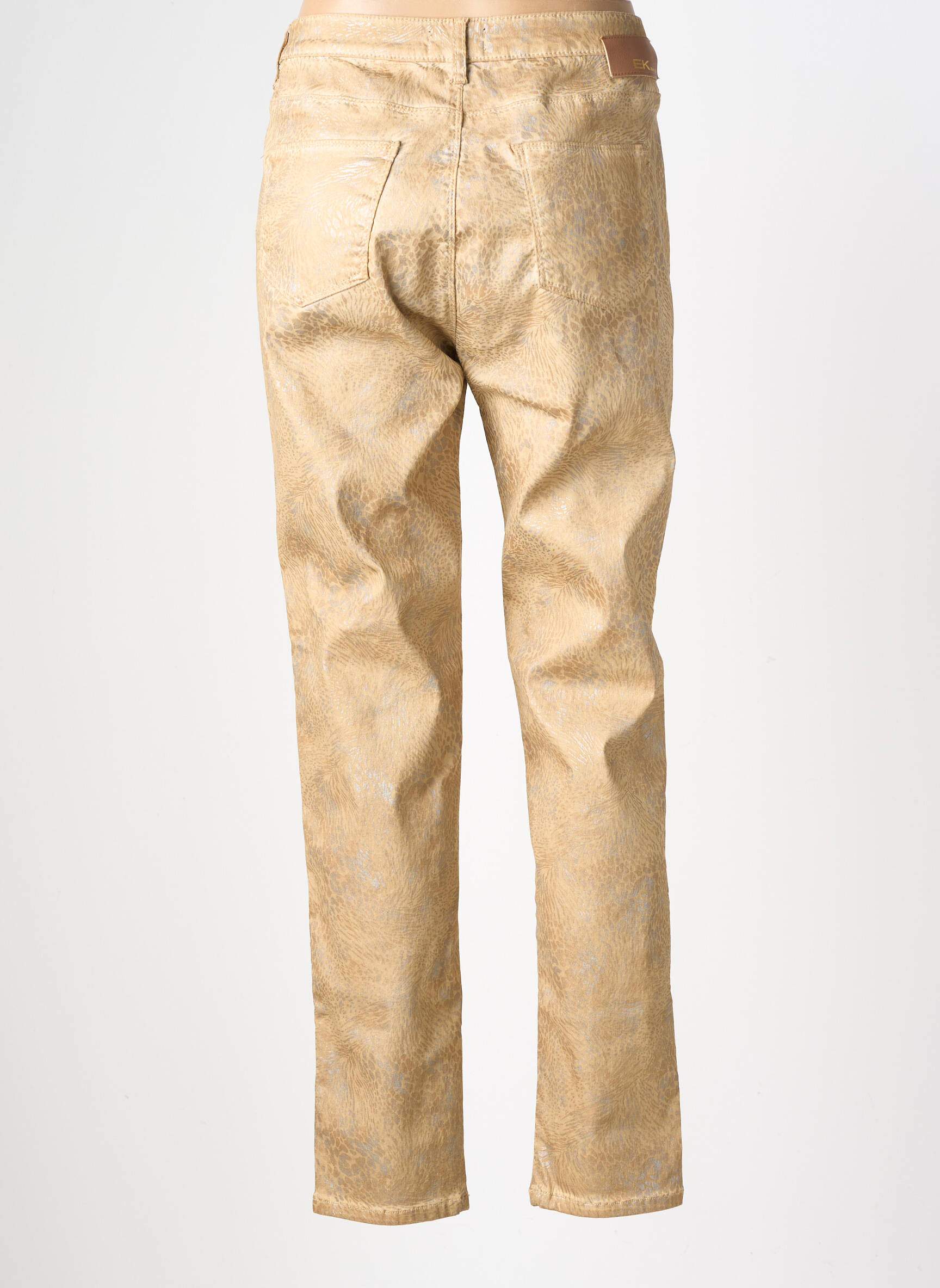 Pantalon droit stretch taille normale beige EVA KAYAN femme