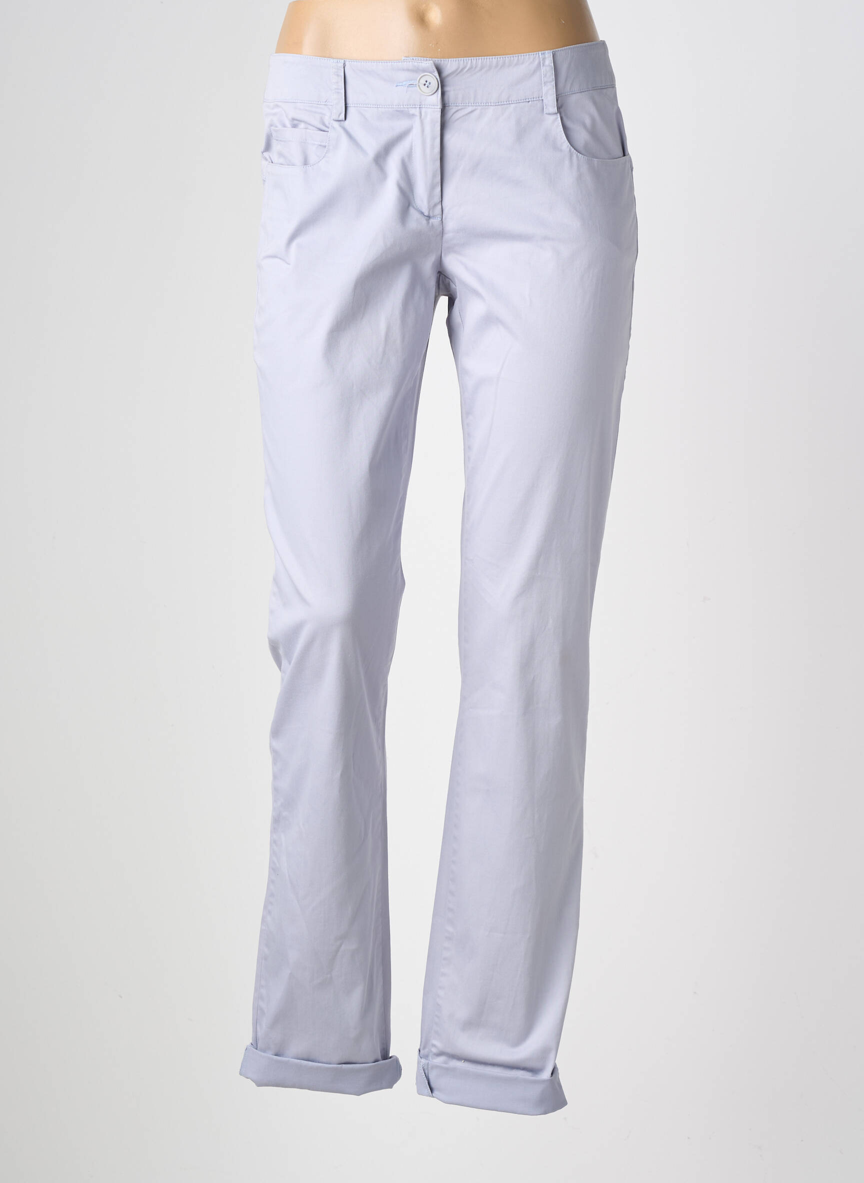 Pantalon droit stretch taille normale bleu PENNYBLACK femme