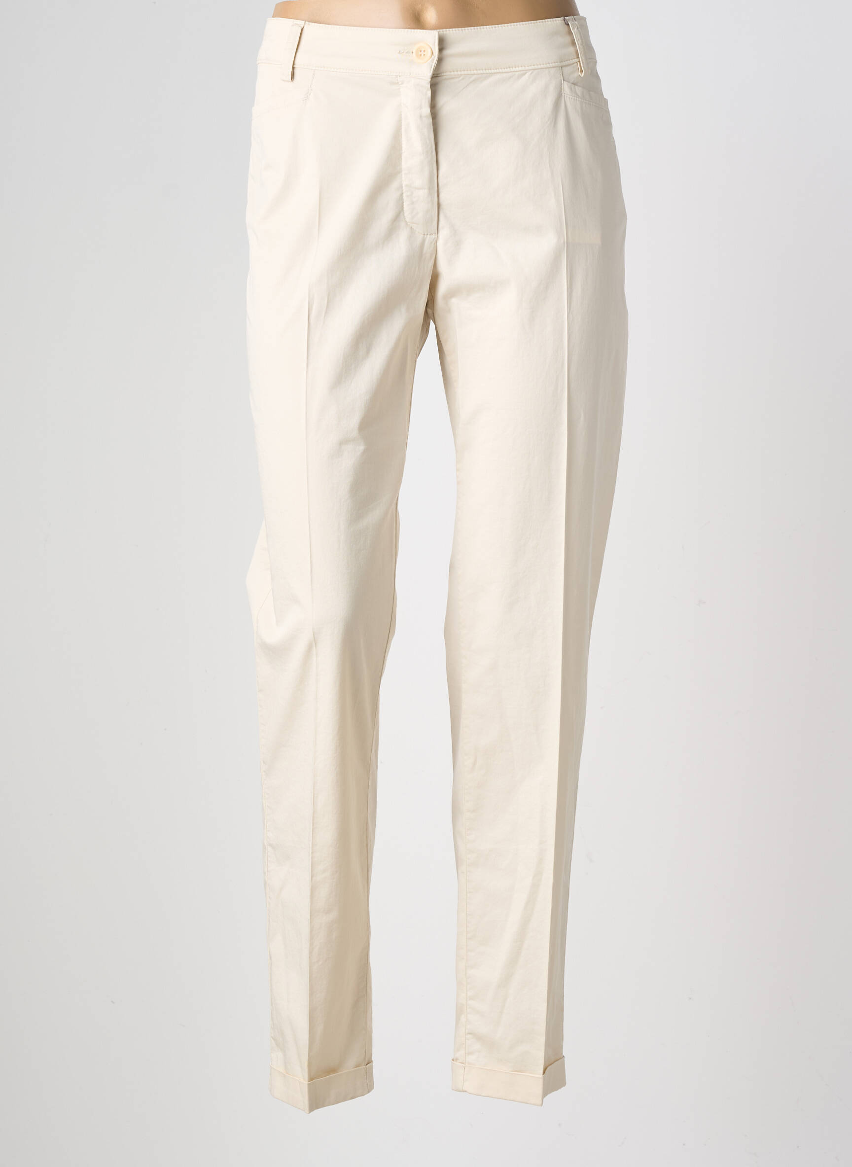 Pantalon chino stretch taille normale beige RAFFAELLO ROSSI femme