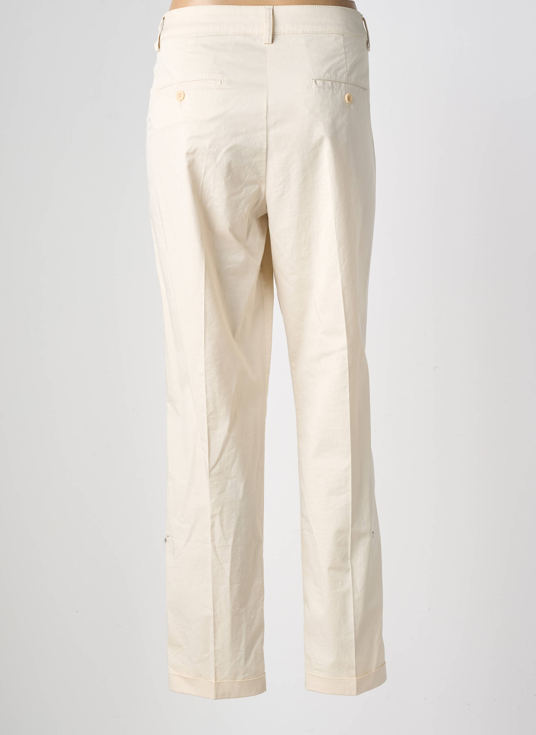 Pantalon chino stretch taille normale beige RAFFAELLO ROSSI femme