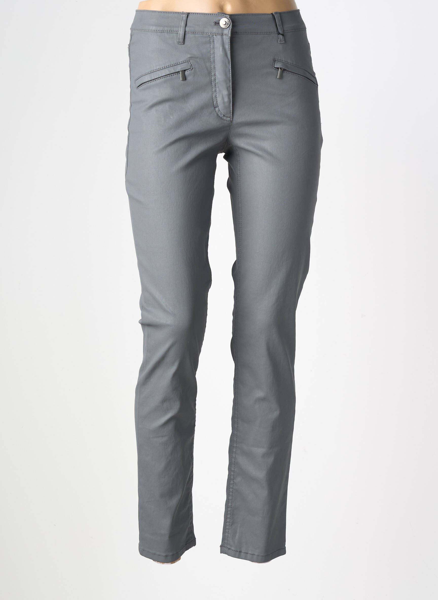 Pantalon slim stretch taille normale gris BETTY BARCLAY femme