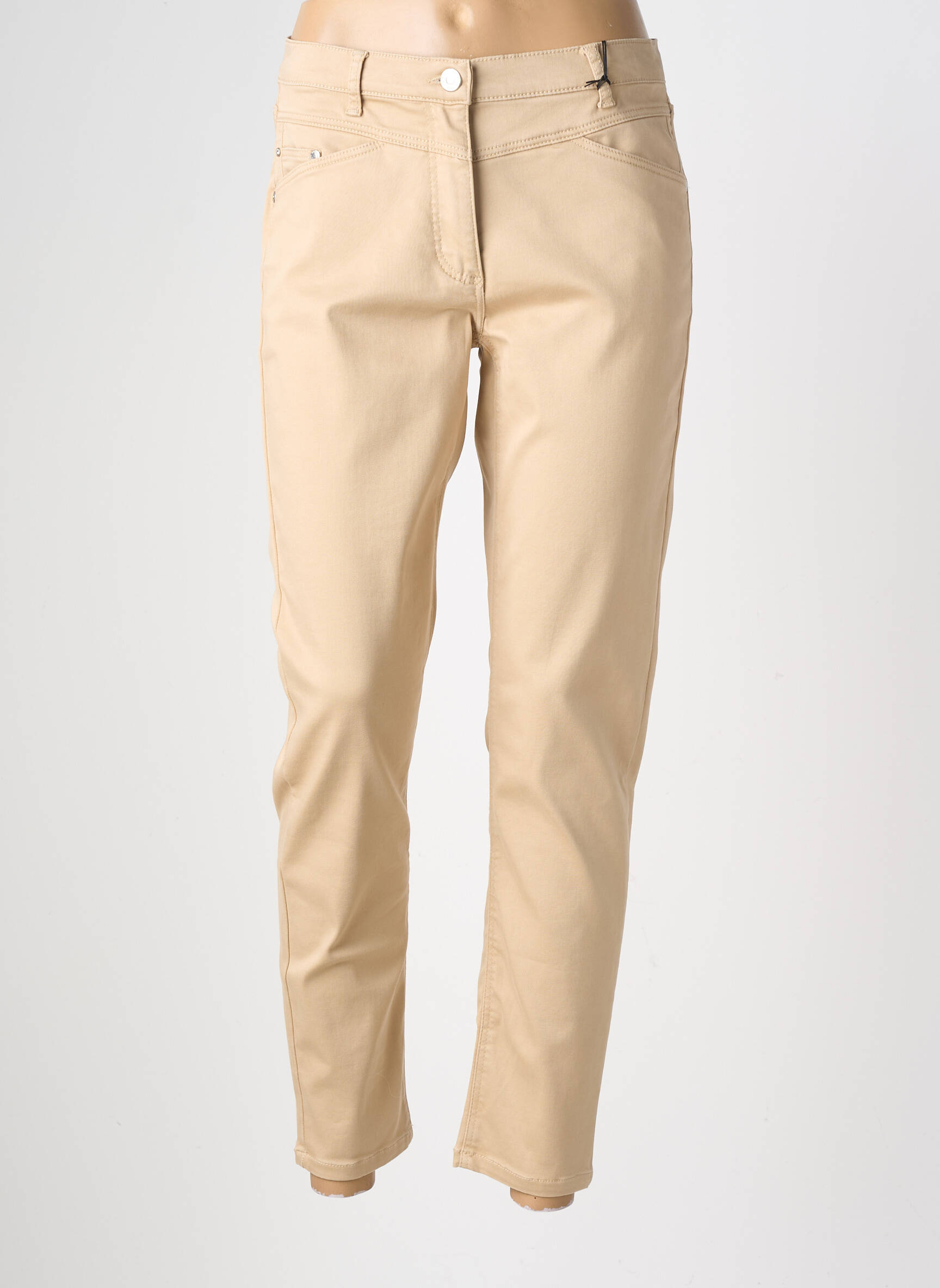 Pantalon droit stretch taille normale beige BETTY BARCLAY femme