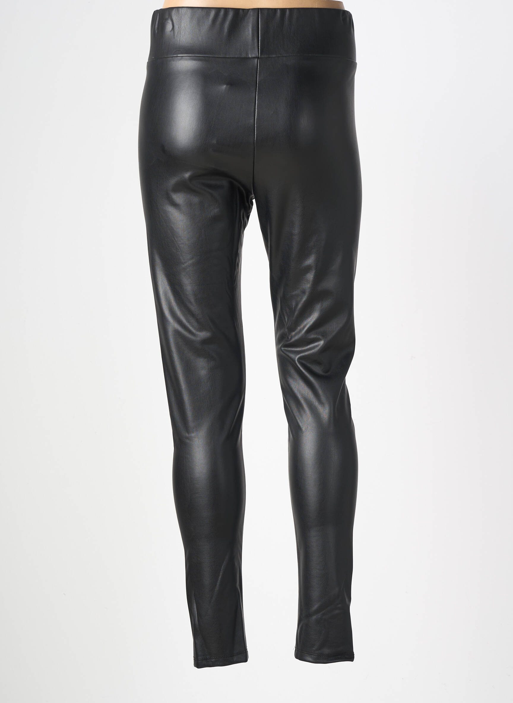 Legging tissage simili-cuir taille normale noir FRANK LYMAN femme
