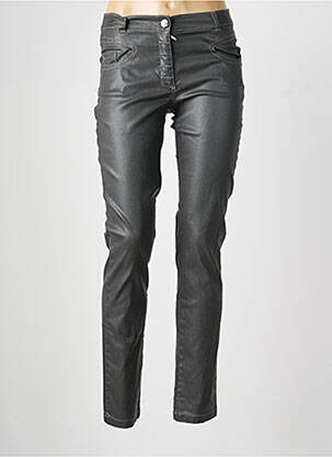 Pantalon slim tissage enduit taille normale gris AVENTURES DES TOILES femme