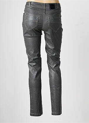 Pantalon slim tissage enduit taille normale gris AVENTURES DES TOILES femme