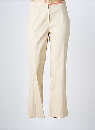 Pantalon flare taille normale taille normale beige LAURA LINDOR femme