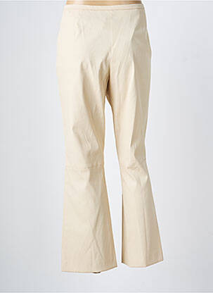 Pantalon flare taille normale taille normale beige LAURA LINDOR femme