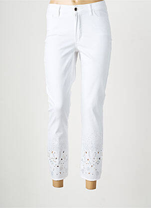 Jeans coupe slim taille normale taille normale blanc FRANK LYMAN femme