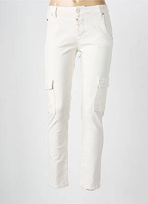 Pantalon cargo slim taille normale beige INDIES femme