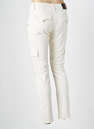 Pantalon cargo slim taille normale beige INDIES femme