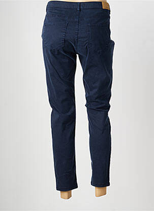 Pantalon 7/8 tissage popeline taille normale bleu BARILOCHE femme