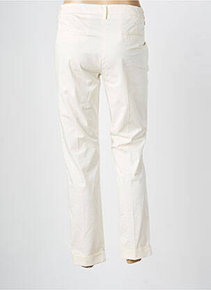 Pantalon chino tissage popeline taille normale beige MANILA GRACE femme