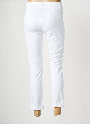 Pantalon chino tissage popeline taille normale blanc LAUREN VIDAL femme
