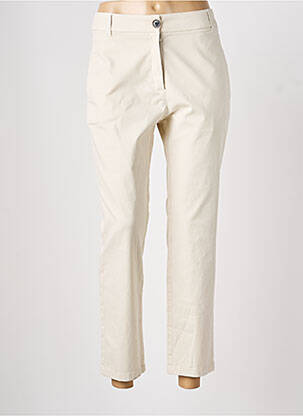 Pantalon chino tissage popeline taille normale beige MARC CAIN femme