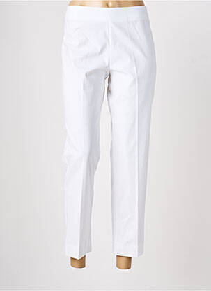 Pantalon 7/8 taille à pinces taille normale blanc MARIA BELLENTANI femme