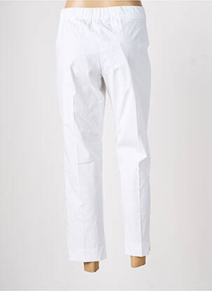 Pantalon 7/8 taille à pinces taille normale blanc MARIA BELLENTANI femme