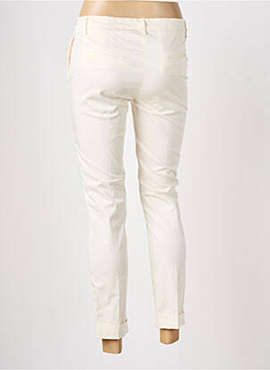 Pantalon chino tissage popeline taille normale beige MANILA GRACE femme