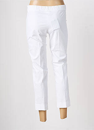 Pantalon 7/8 taille à pinces taille normale blanc MARIA BELLENTANI femme
