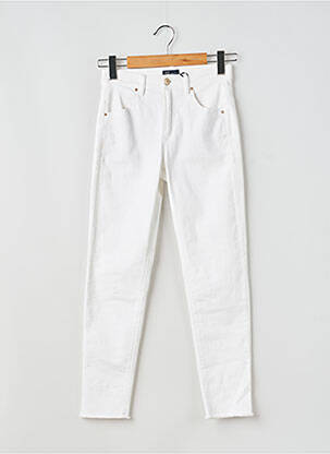 Jeans coupe slim taille haute taille haute blanc RAFFAELLO ROSSI femme