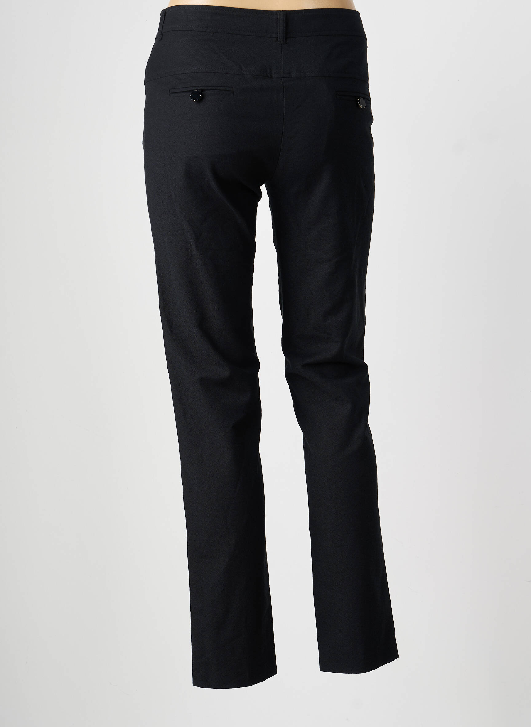 Pantalon slim taille normale taille normale noir HELENA SOREL femme