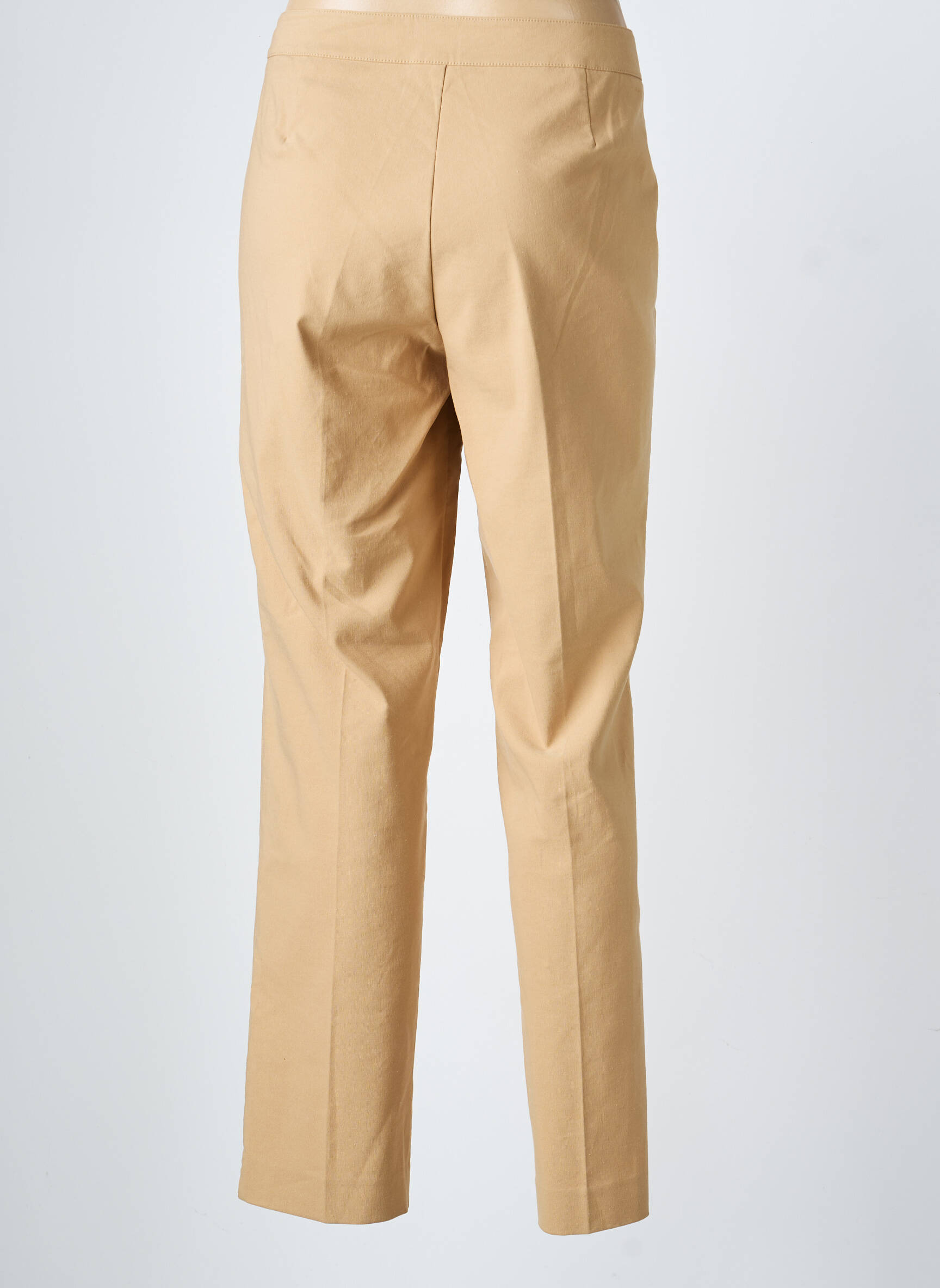 Pantalon slim tissage popeline taille normale beige MEXX femme
