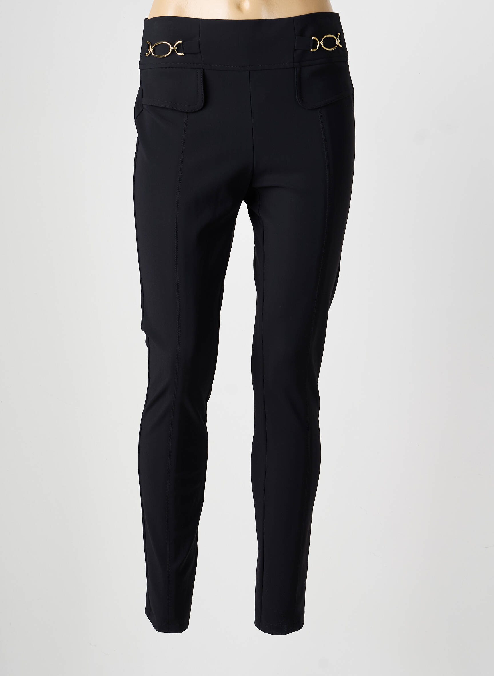 Pantalon slim skinny taille normale noir RAFFAELLO ROSSI femme