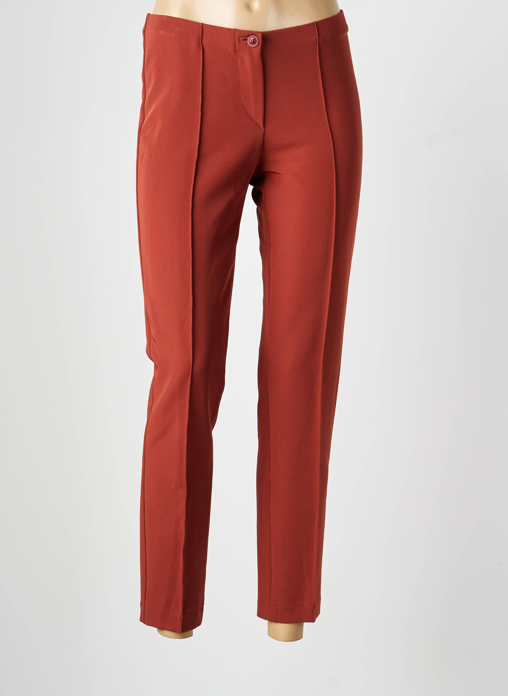 Pantalon 7/8 taille à pinces taille normale orange ATELIER GARDEUR femme