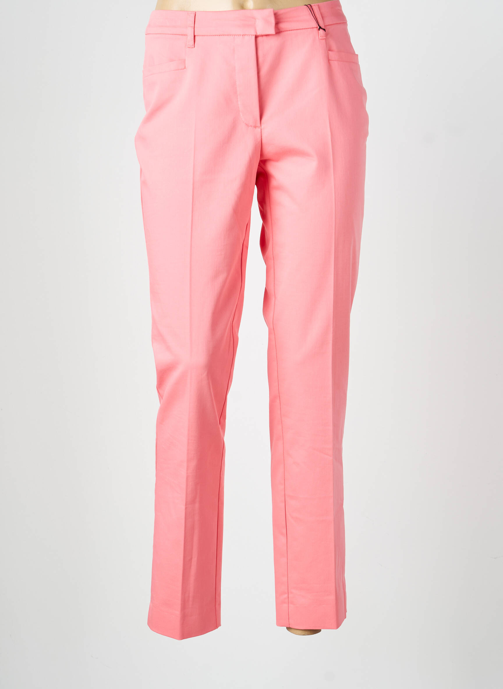 Pantalon chino tissage popeline taille normale rose BETTY BARCLAY femme