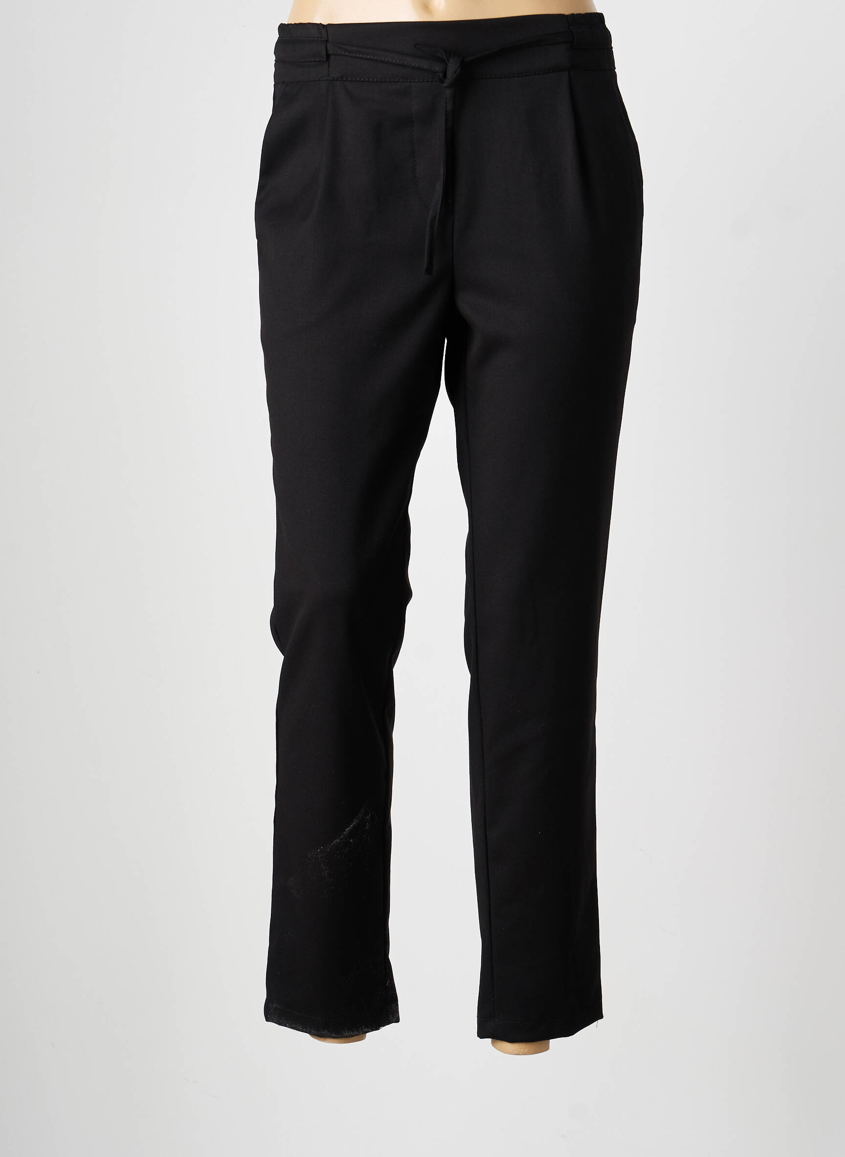 Pantalon 7/8 taille élastique taille normale noir LA FEE MARABOUTEE femme