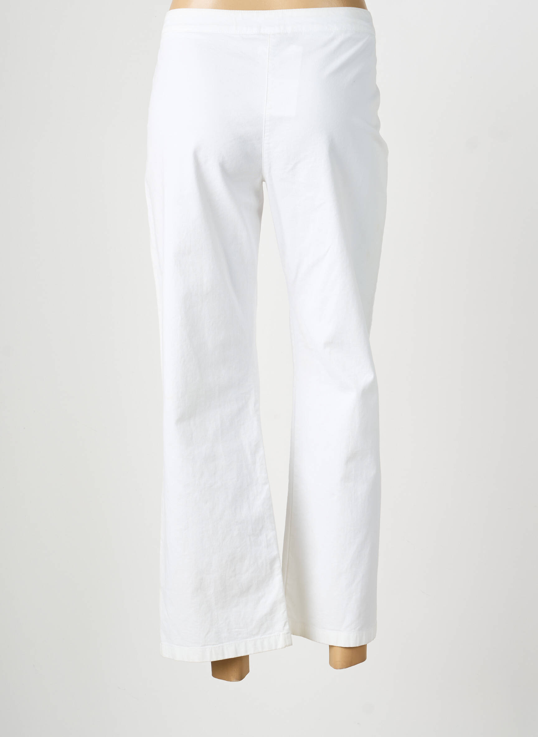 Pantalon 7/8 taille élastique taille normale blanc INDIES femme
