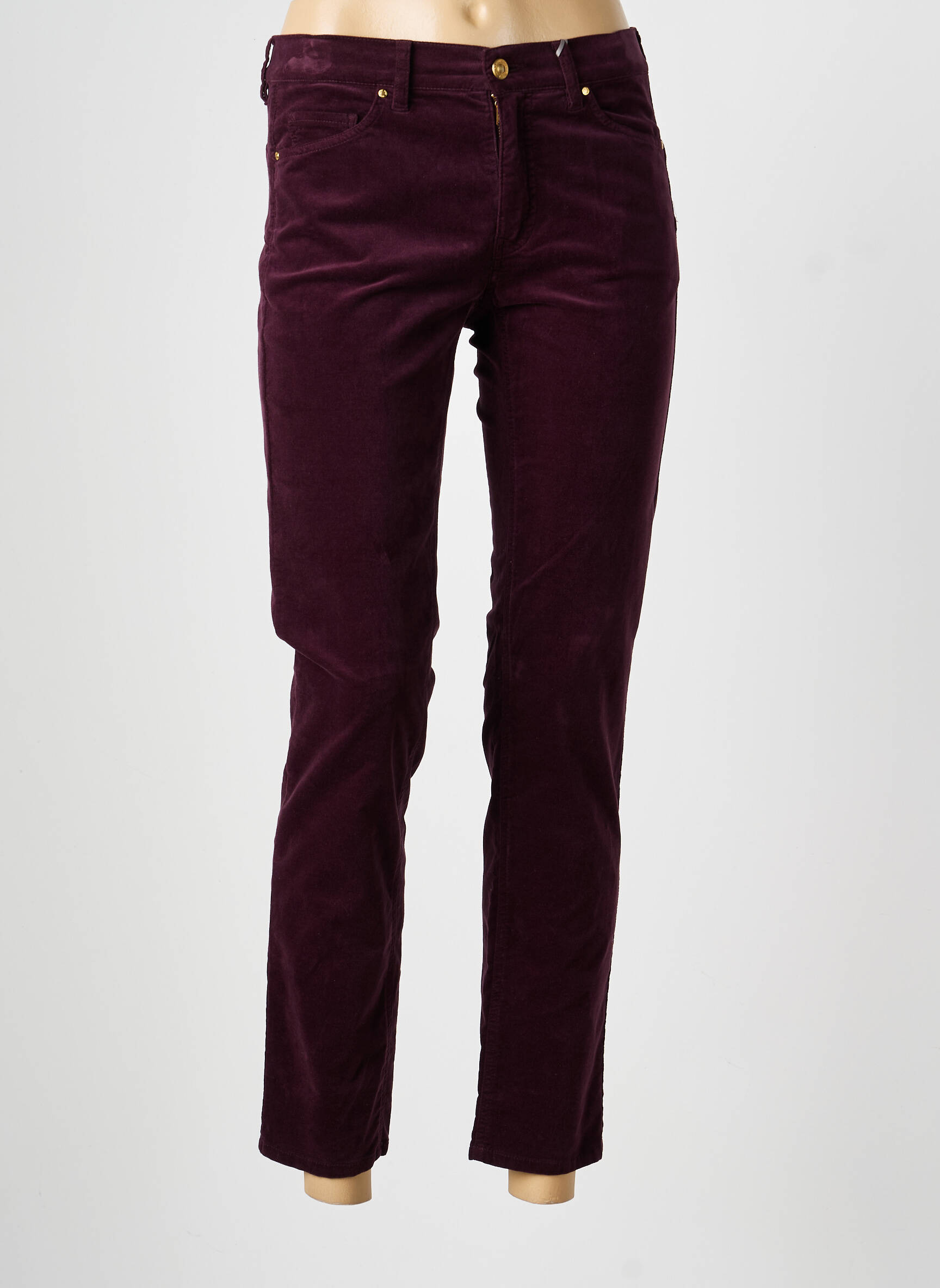 Pantalon 7/8 stretch taille normale rouge RAFFAELLO ROSSI femme