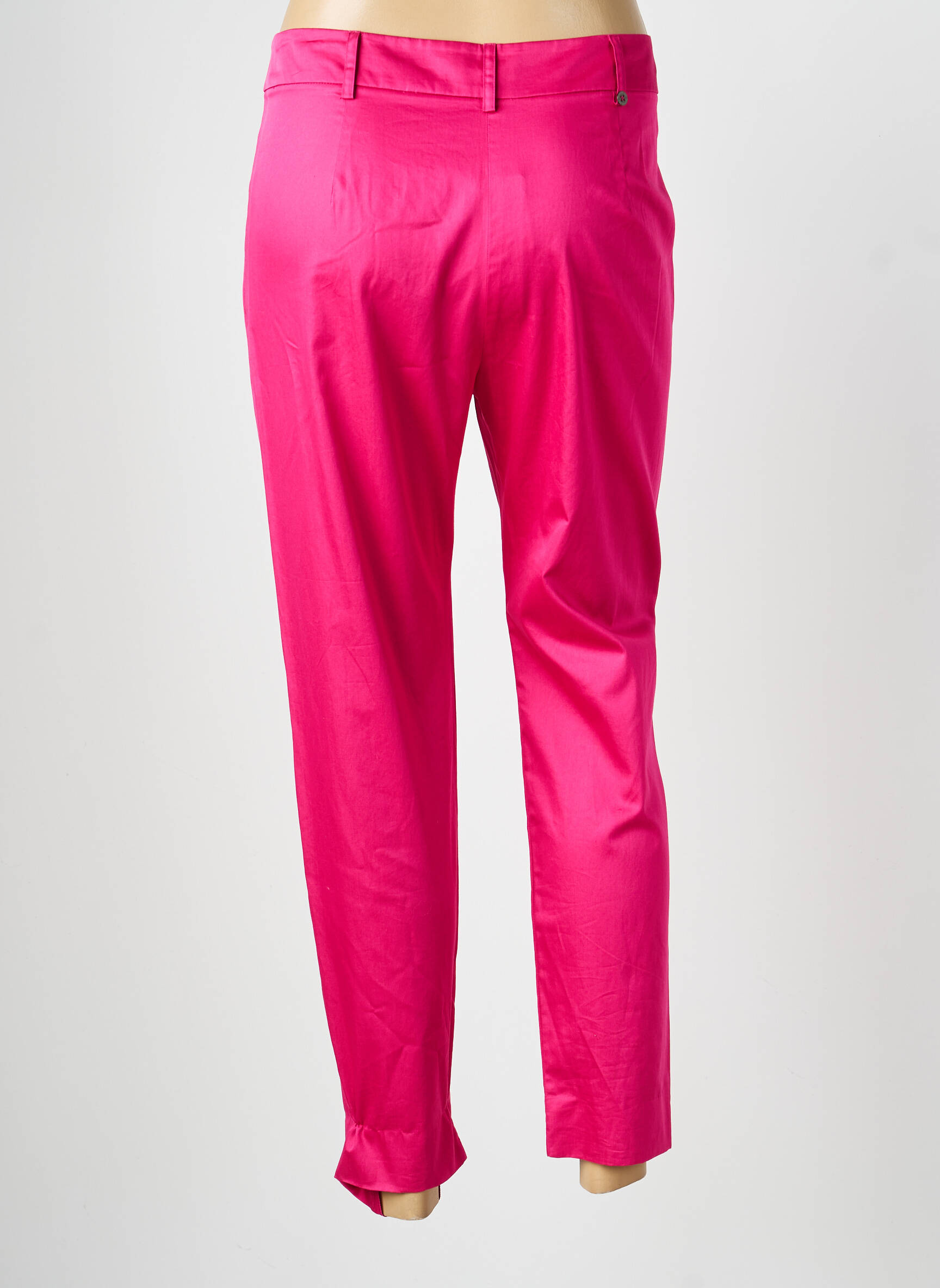 Pantalon chino tissage popeline taille normale rose PENNYBLACK femme
