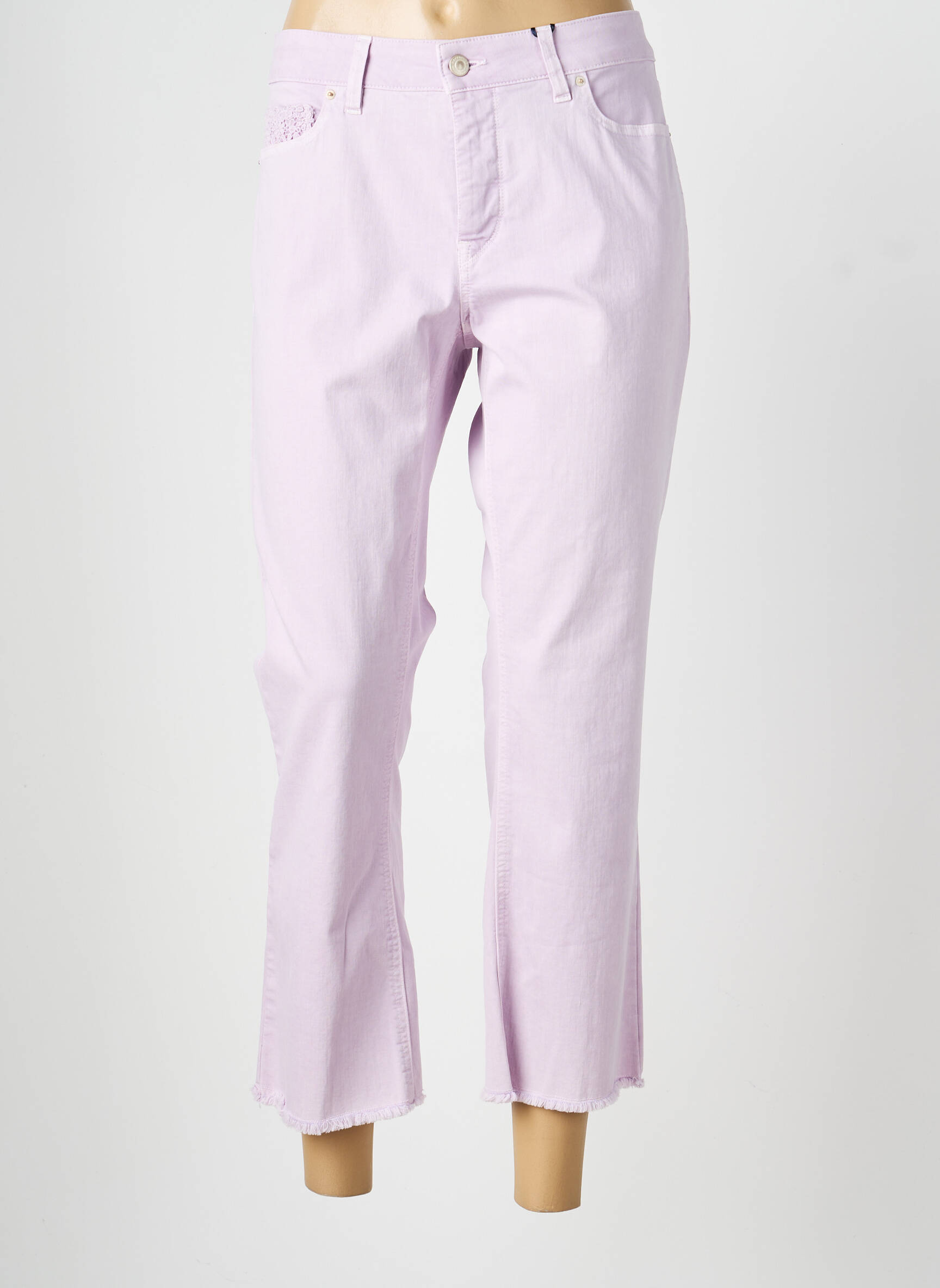 Jeans coupe droite stretch taille normale violet RAFFAELLO ROSSI femme