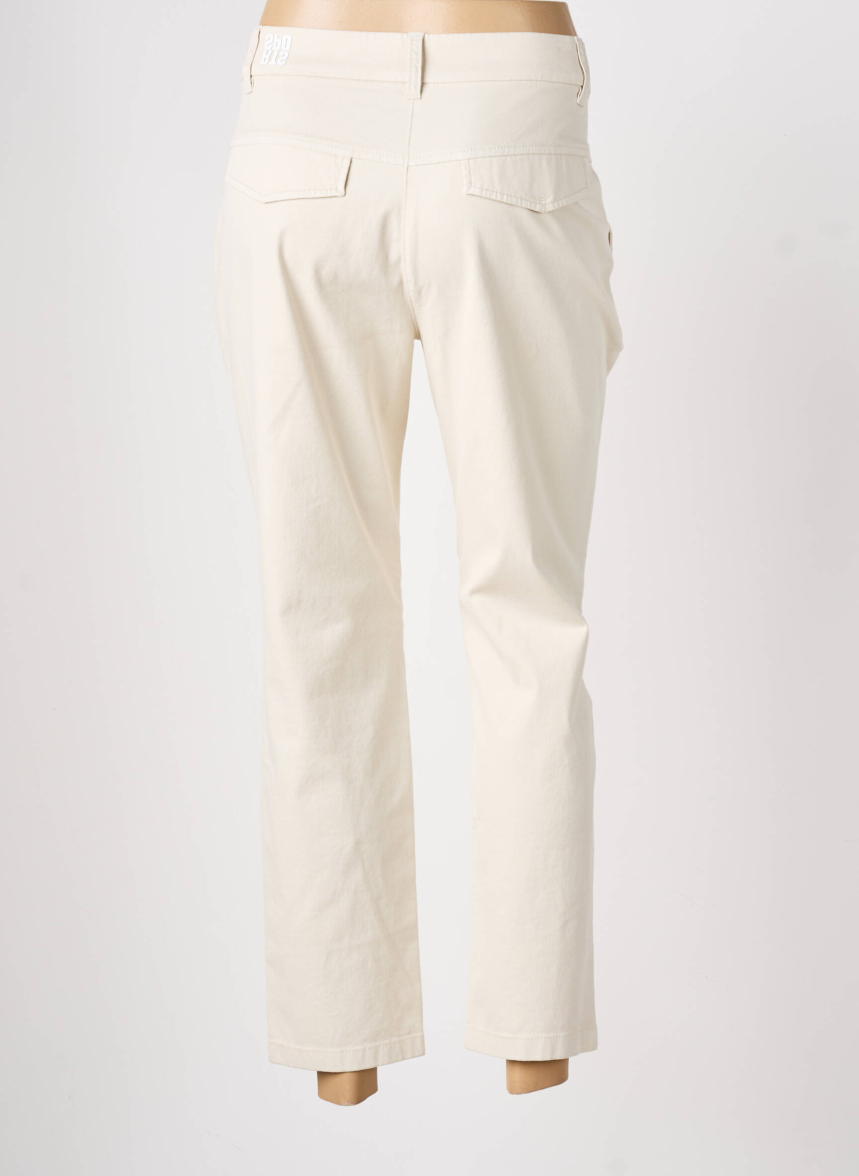 Pantalon chino tissage popeline taille normale beige MARC CAIN femme