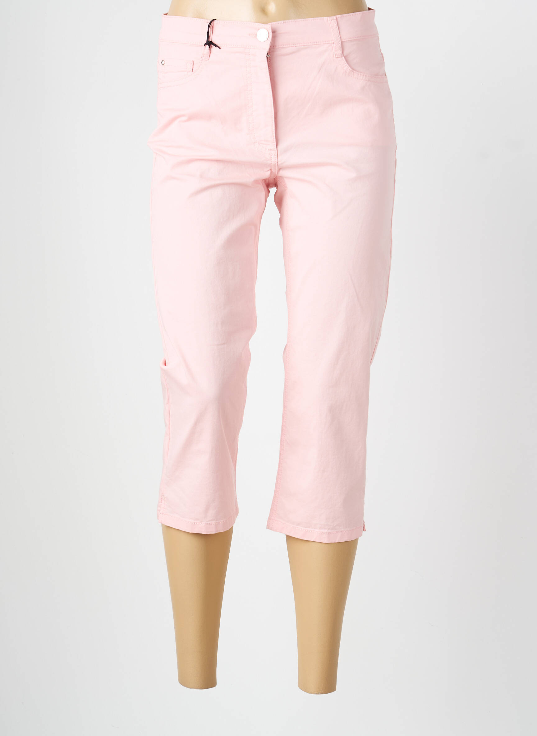 Pantacourt tissage popeline taille normale rose BETTY BARCLAY femme