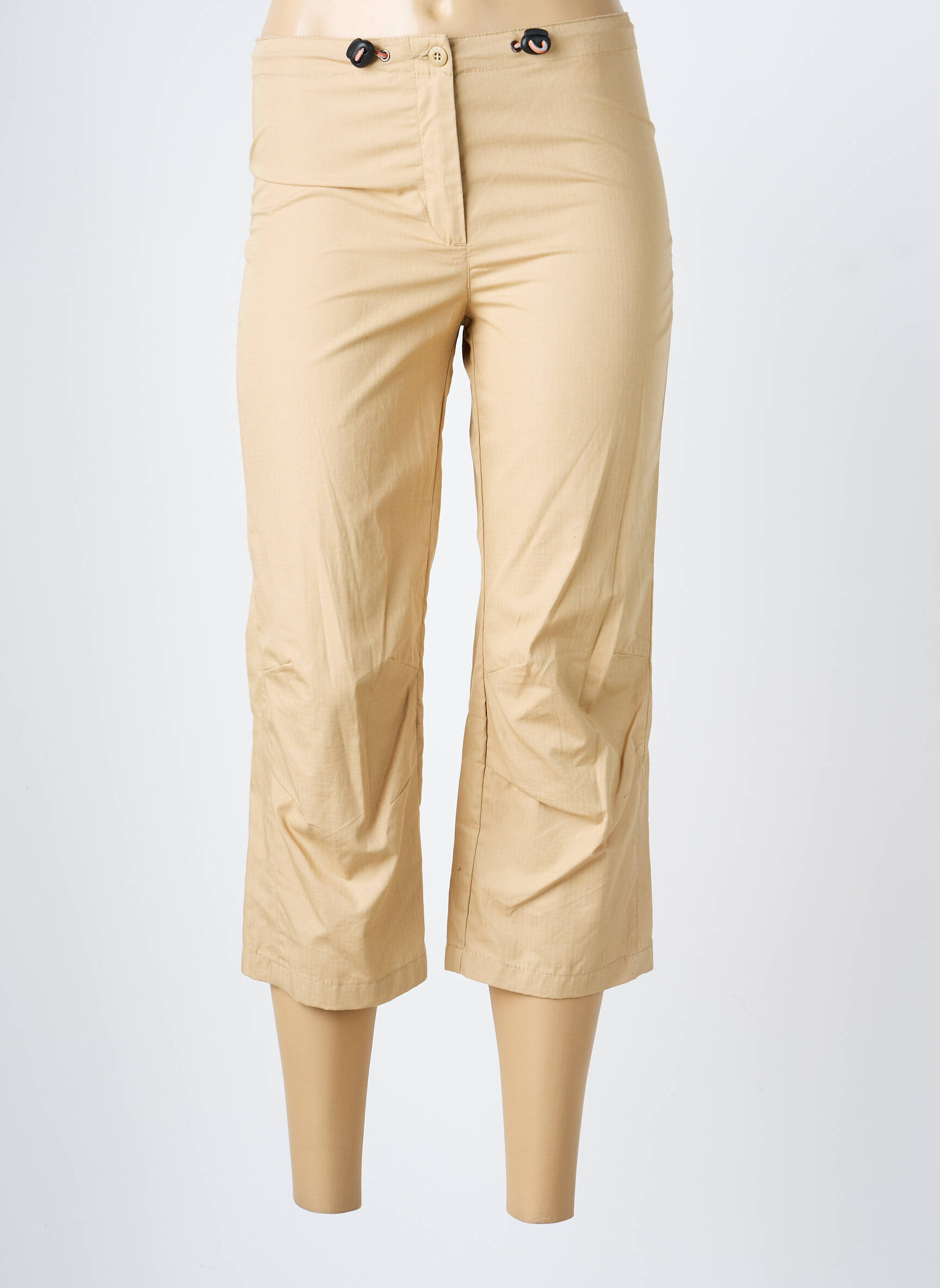 Pantacourt taille haute taille haute beige GAS femme