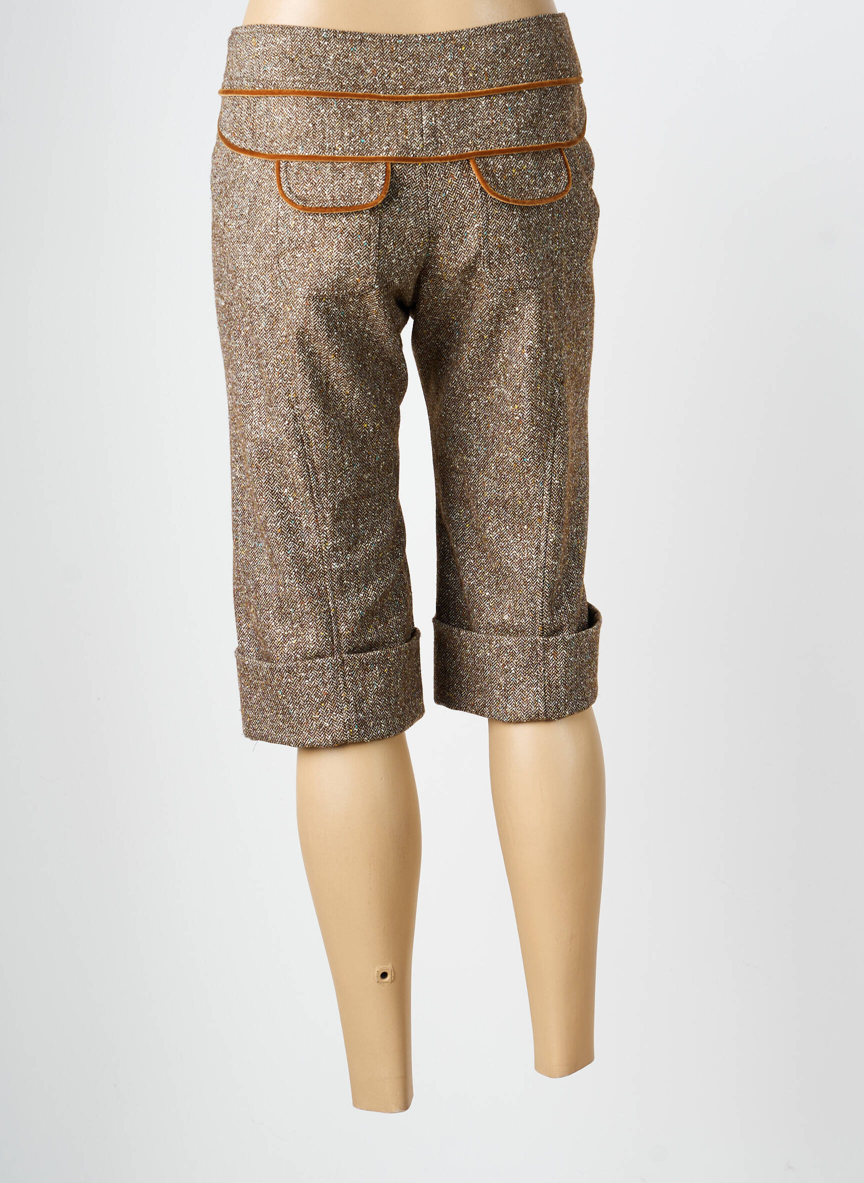 Bermuda taille normale taille normale marron NATHALIE CHAIZE femme