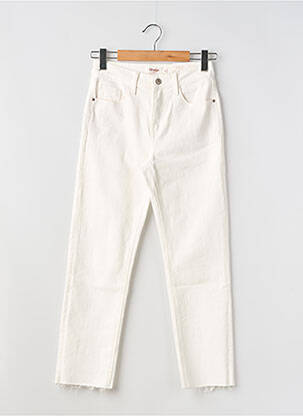 Jeans coupe droite taille haute taille haute blanc ORAIJE femme