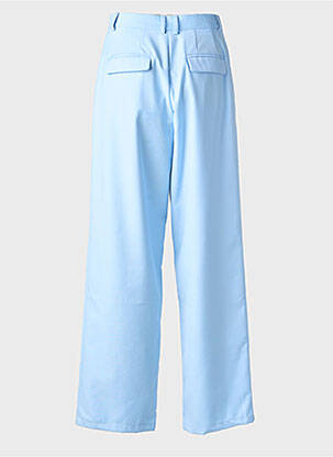 Pantalon large tissage popeline taille haute bleu GARCONNE femme