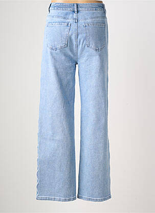 Jeans coupe large stretch taille haute bleu MUSY MUSE femme