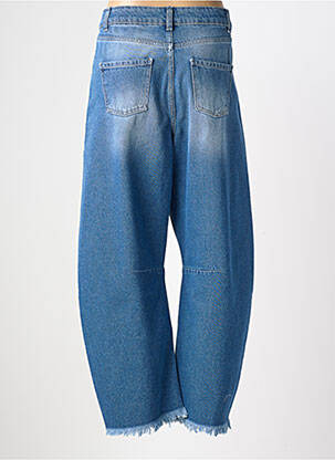 Jeans coupe large effet usé délavé taille haute bleu GARCONNE femme