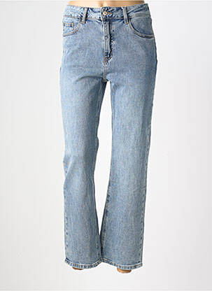 Jeans coupe droite taille haute taille haute bleu ORAIJE femme
