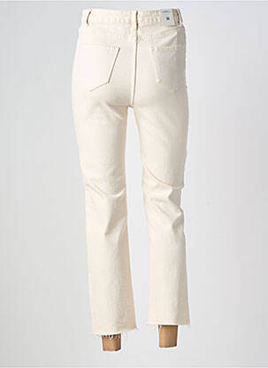 Jeans coupe slim taille haute taille haute beige R.DISPLAY femme