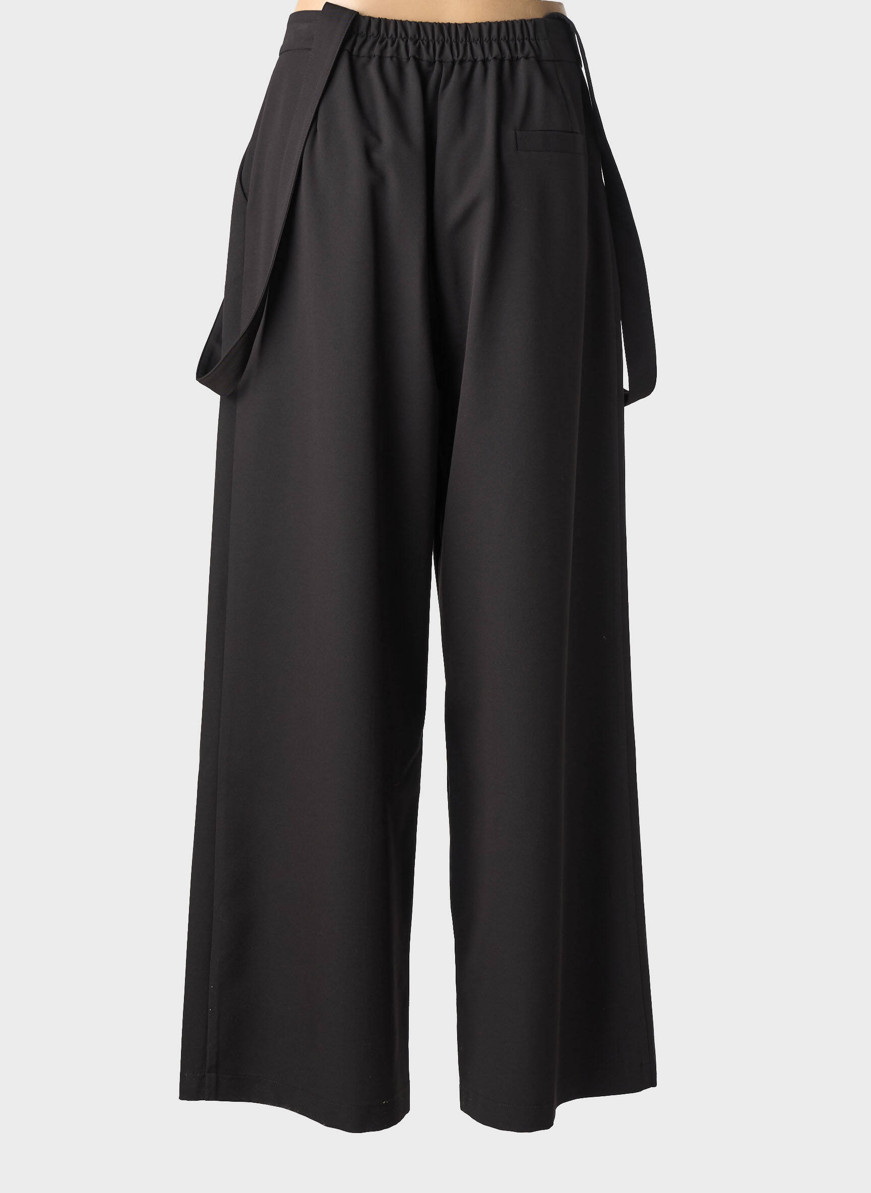 Pantalon large tissage popeline taille normale noir LUMINA femme