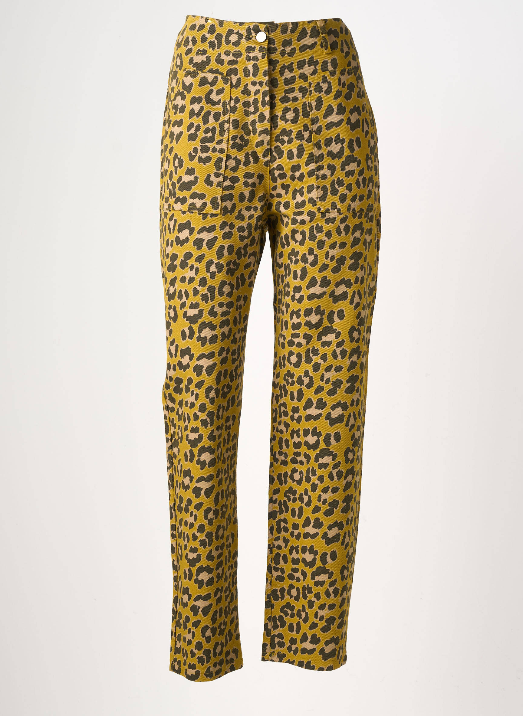 Jeans coupe slim stretch taille normale jaune POHÊME femme
