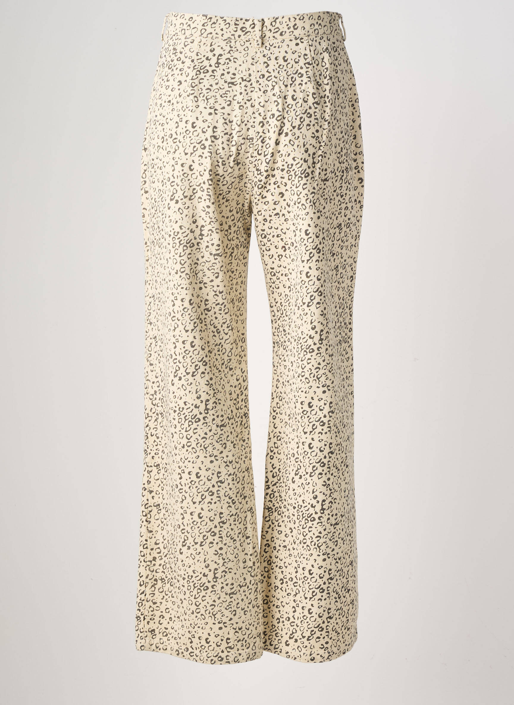 Jeans coupe large taille à pinces taille haute beige ATELIER EVÈNE femme