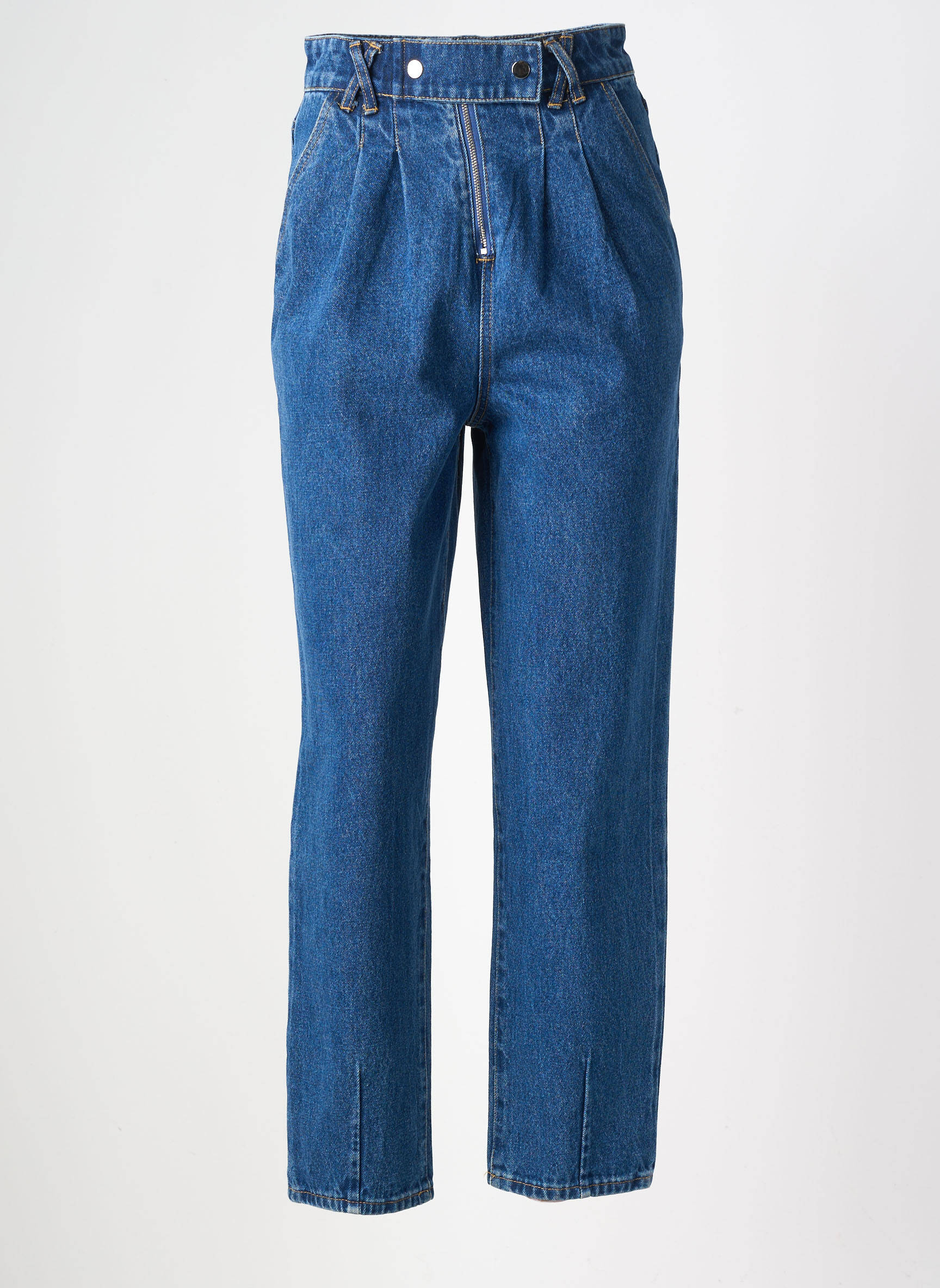 Jeans coupe droite taille haute taille haute bleu DAPHNEA femme