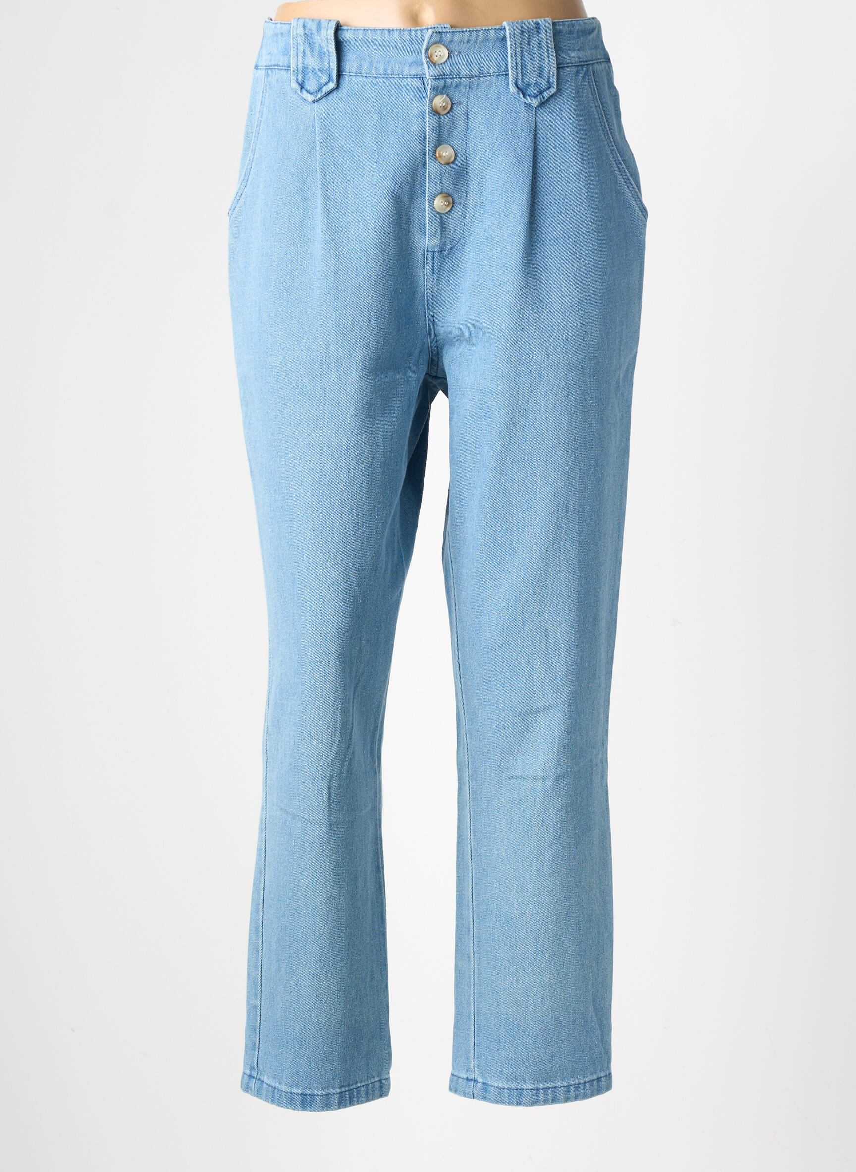 Jeans coupe slim taille haute taille haute bleu EMI-JO femme