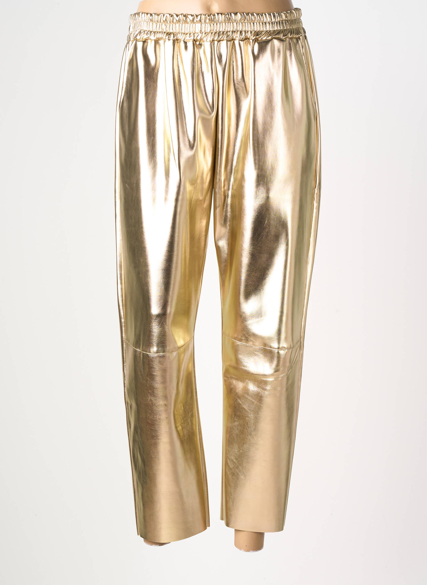 Pantalon droit stretch taille normale or THE CORNER femme